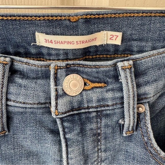 Levi's 314 Shaping Straight - Size 27 - Classic Blue Denim - Picture 3 of 6